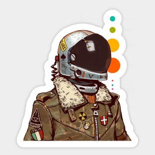 Spaceman Astronaut Colorful Popart Illustration Sticker